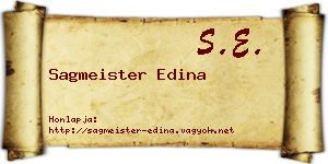 Sagmeister Edina névjegykártya