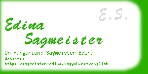 edina sagmeister business card